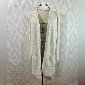 Madewell kent grey knit merino wool blend cardigan size XS